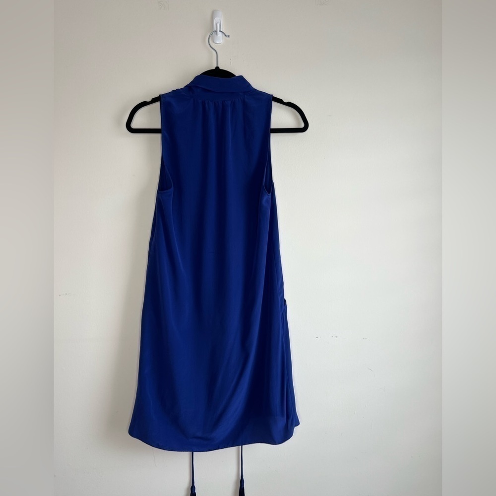 Aritzia Wilfred Royal Blue Silk Shirt Dress Size XXS - Picture 5 of 7